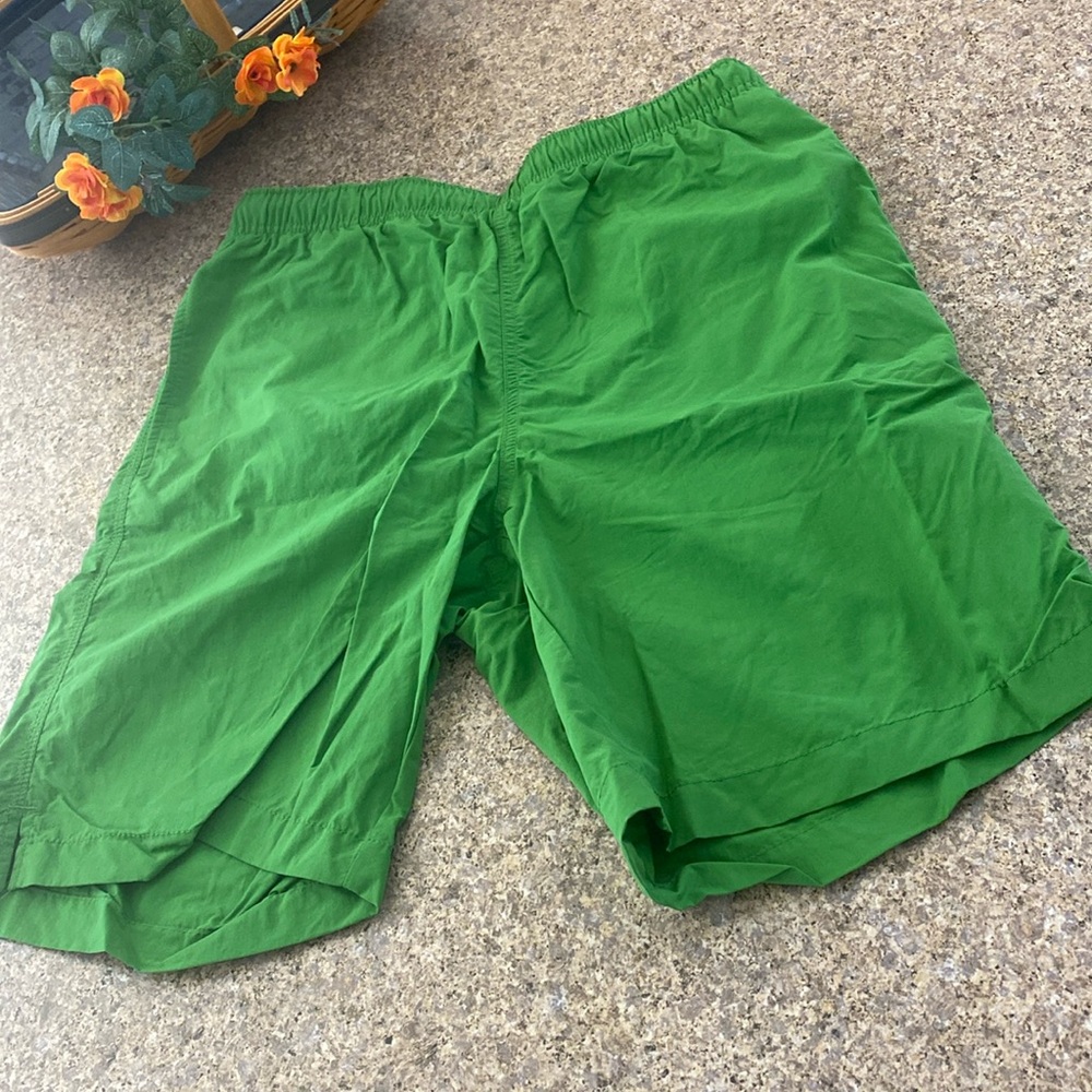 Lands End Green Swim Trunks Swim Shorts Medium